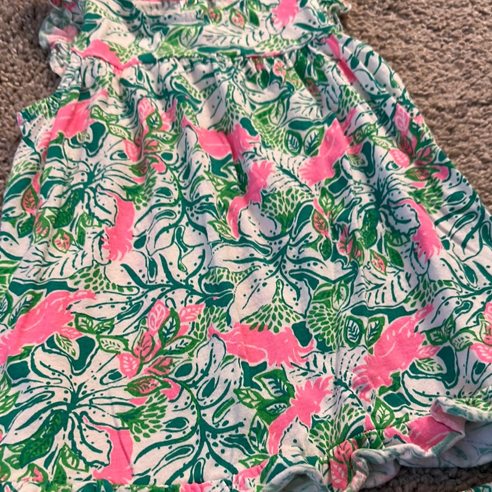 Lily Pulitzer Floral Baby dress with bloomers. Size 18-24 months. EUC. Worn once - Picture 3 of 4